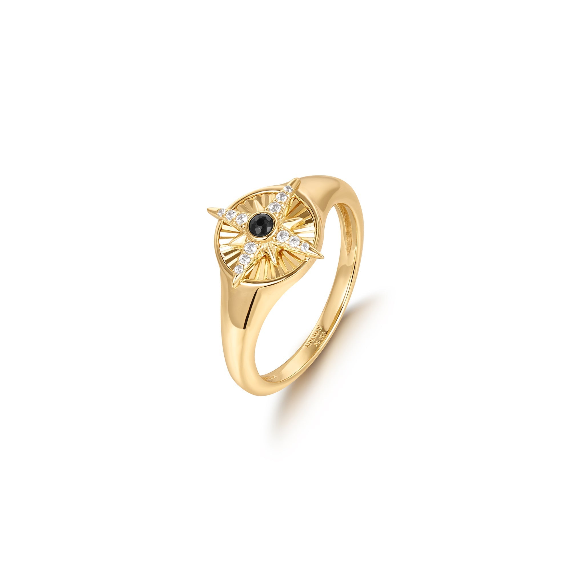 Ania Haie Gold Star Signet Ring