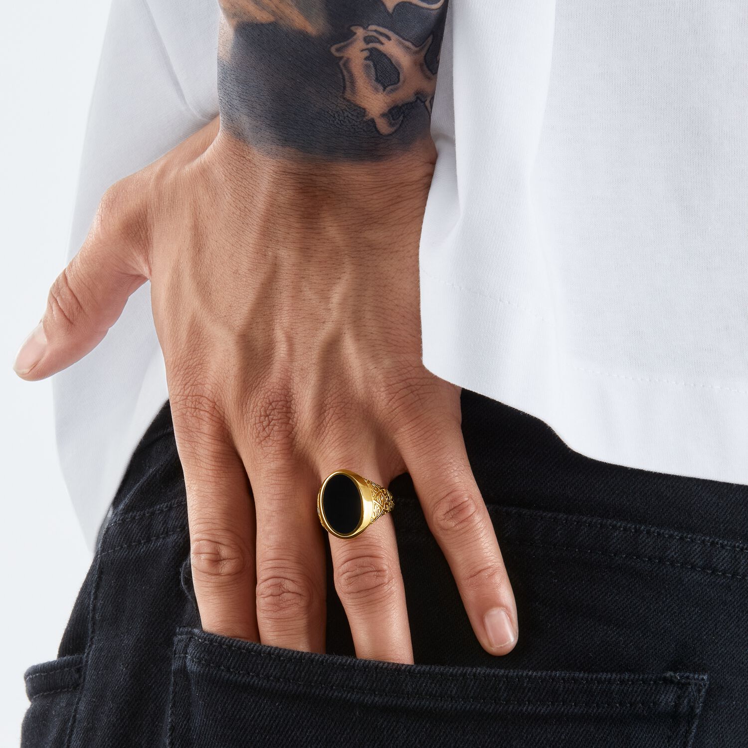 Thomas Sabo Ring Black Gold 