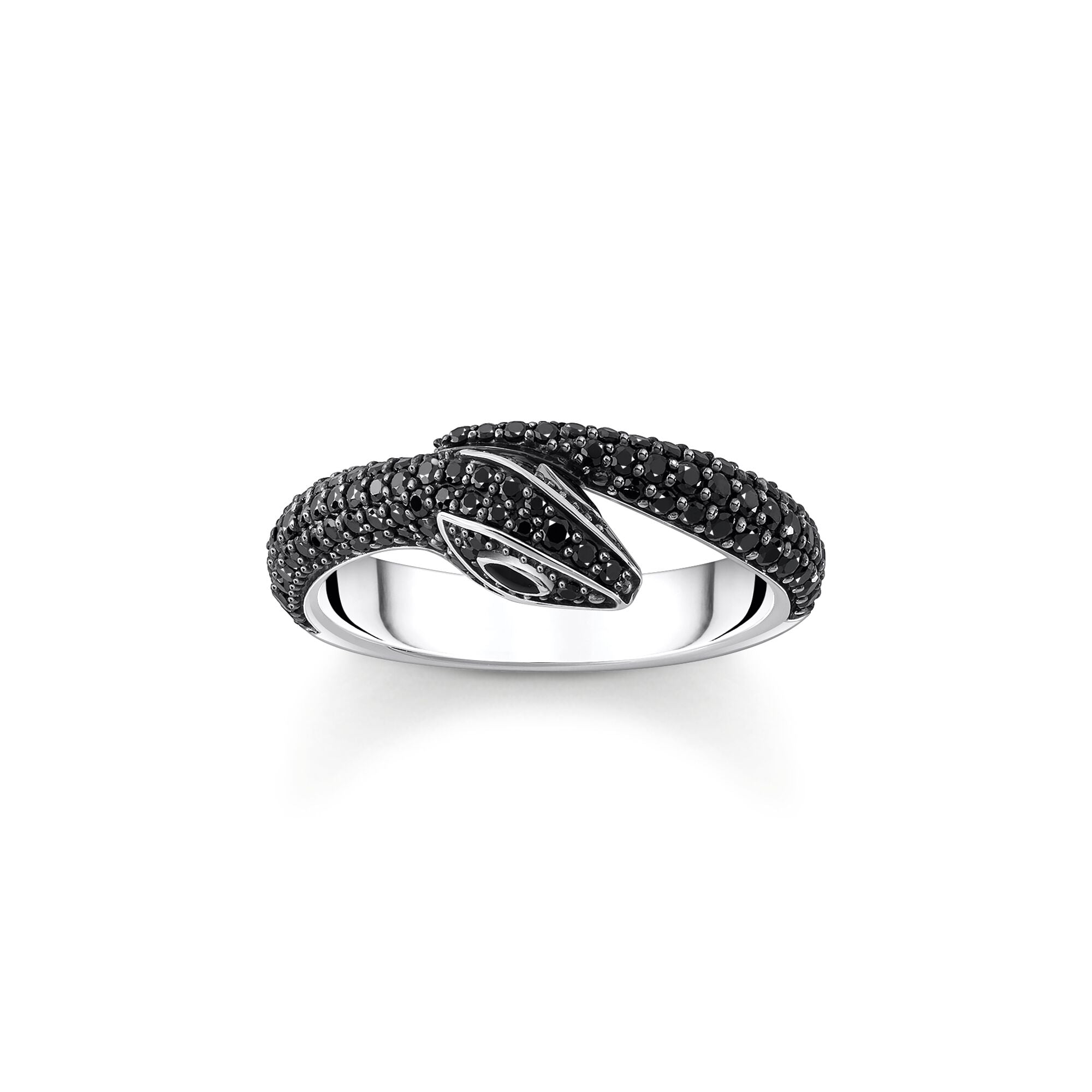 Snake ring with black zirconia | The Jewellery Boutique