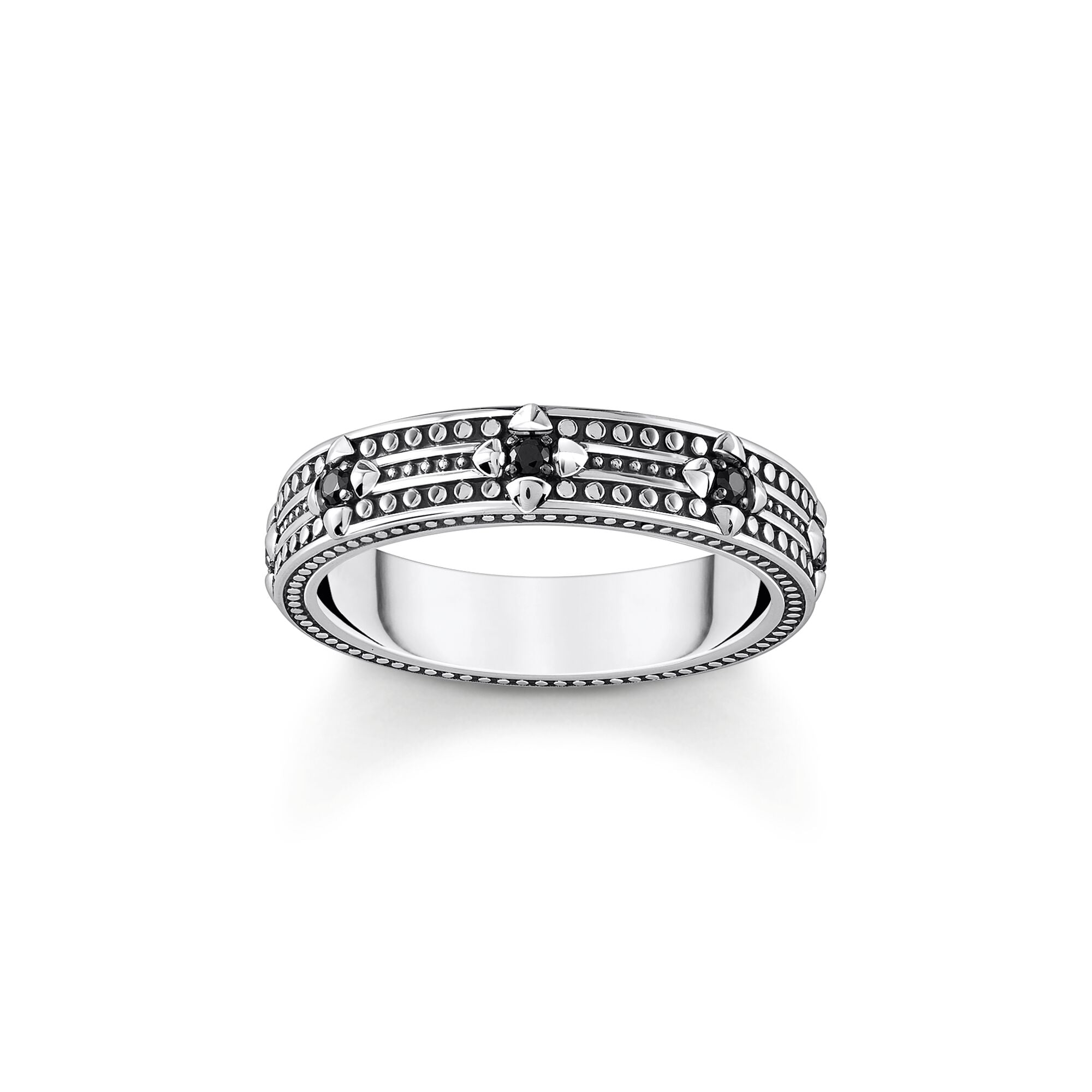 Band ring with black zirconia | The Jewellery Boutique