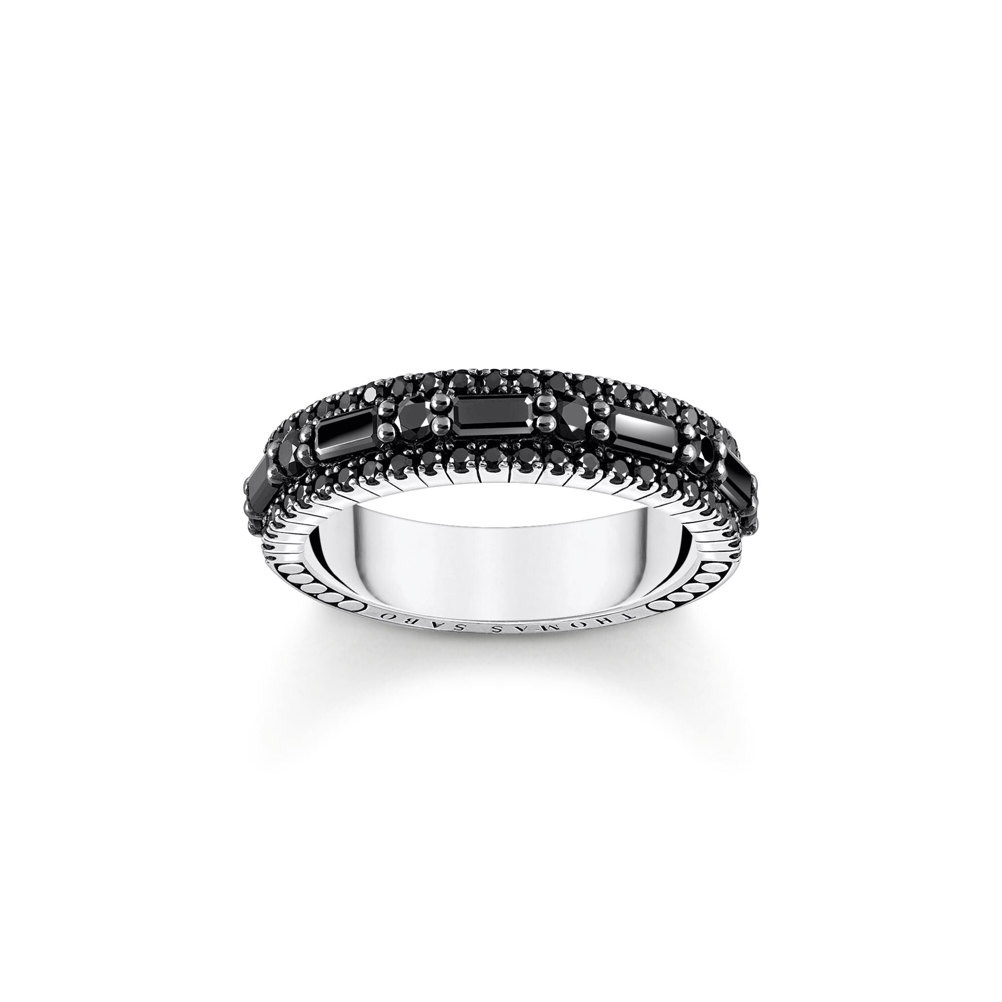 Ring with black zirconia  | The Jewellery Boutique