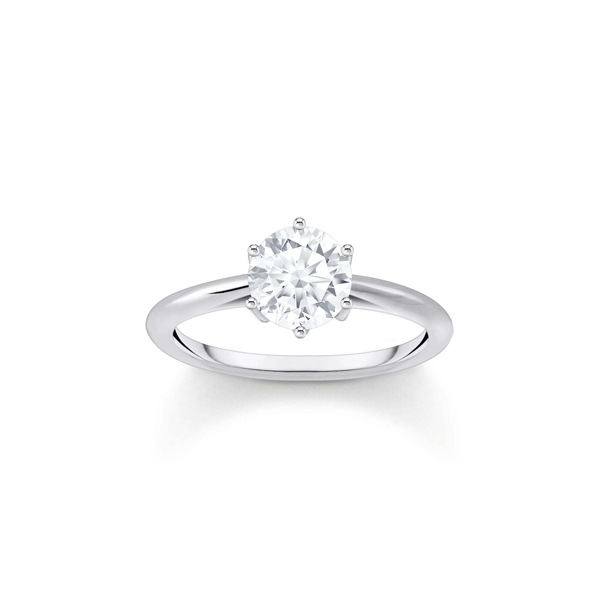 Ring with white zirconia in brilliant cut | The Jewellery Boutique