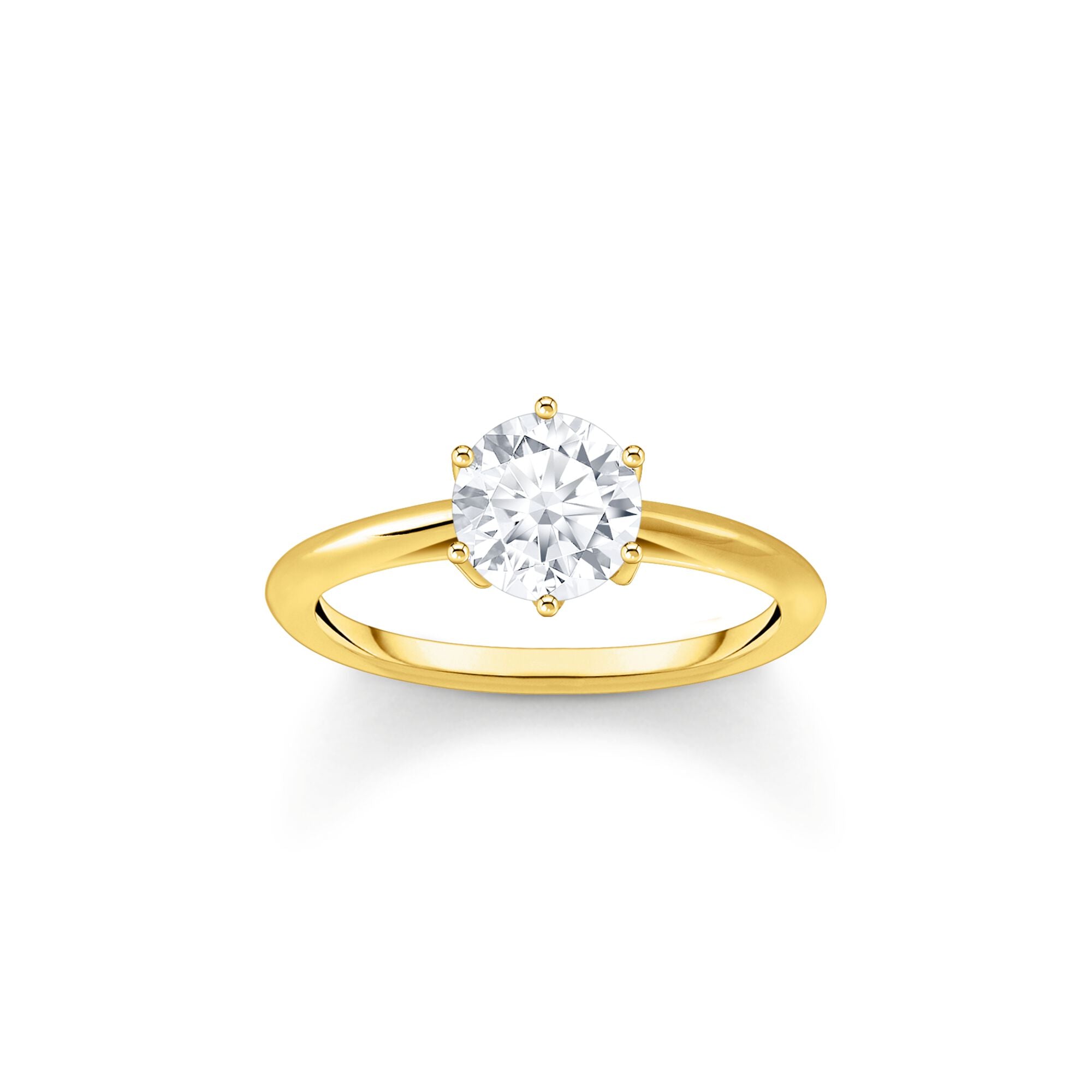 Ring with white zirconia in brilliant cut | The Jewellery Boutique