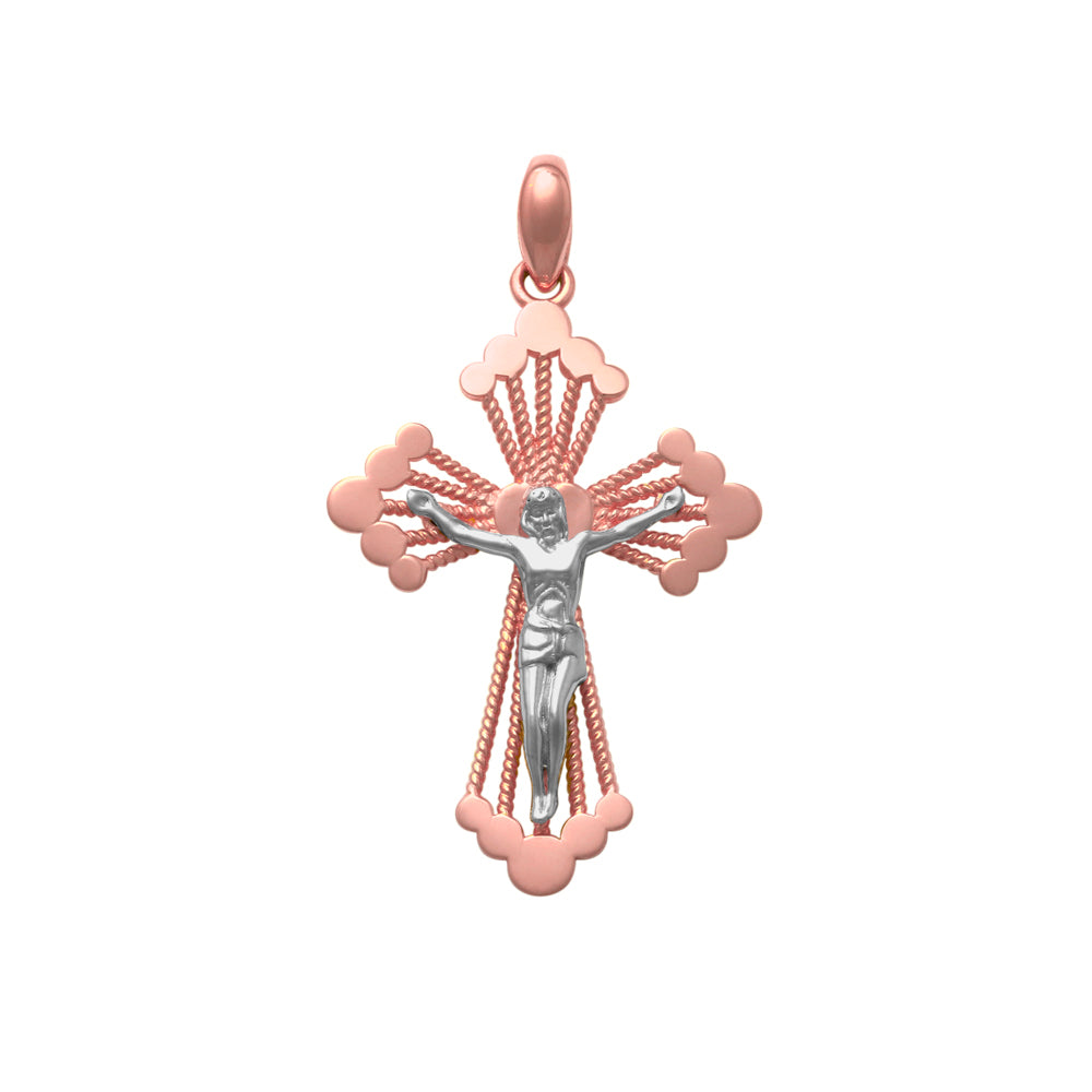 9ct Rg/Wg Fancy Crucifixion Pendant